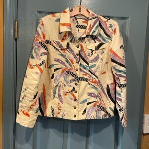 Chico's vintage, rare yellow denim jacket statement piece. M, worn twice